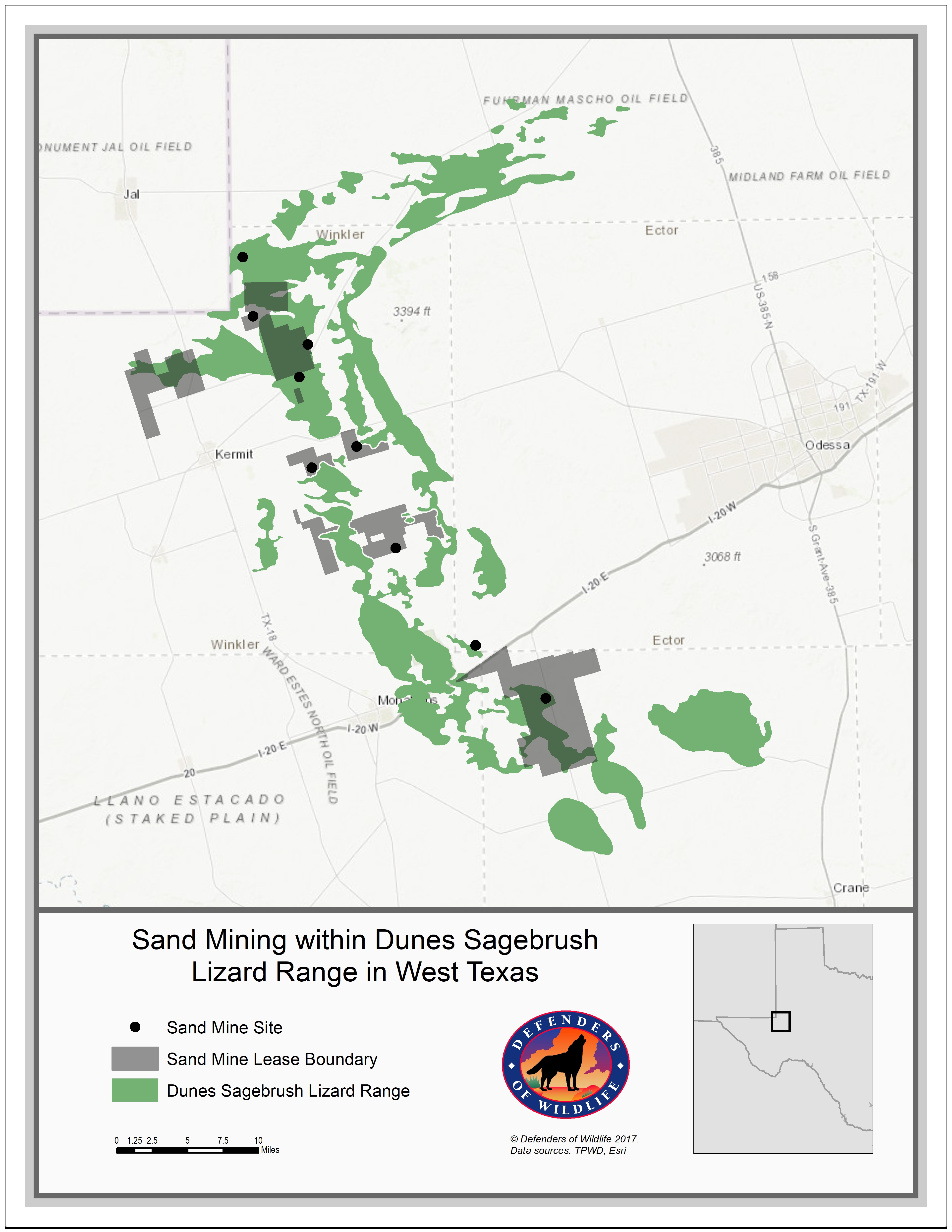 DSL range map with mines