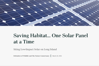 Saving Habitat... One Solar Panel at a Time image.